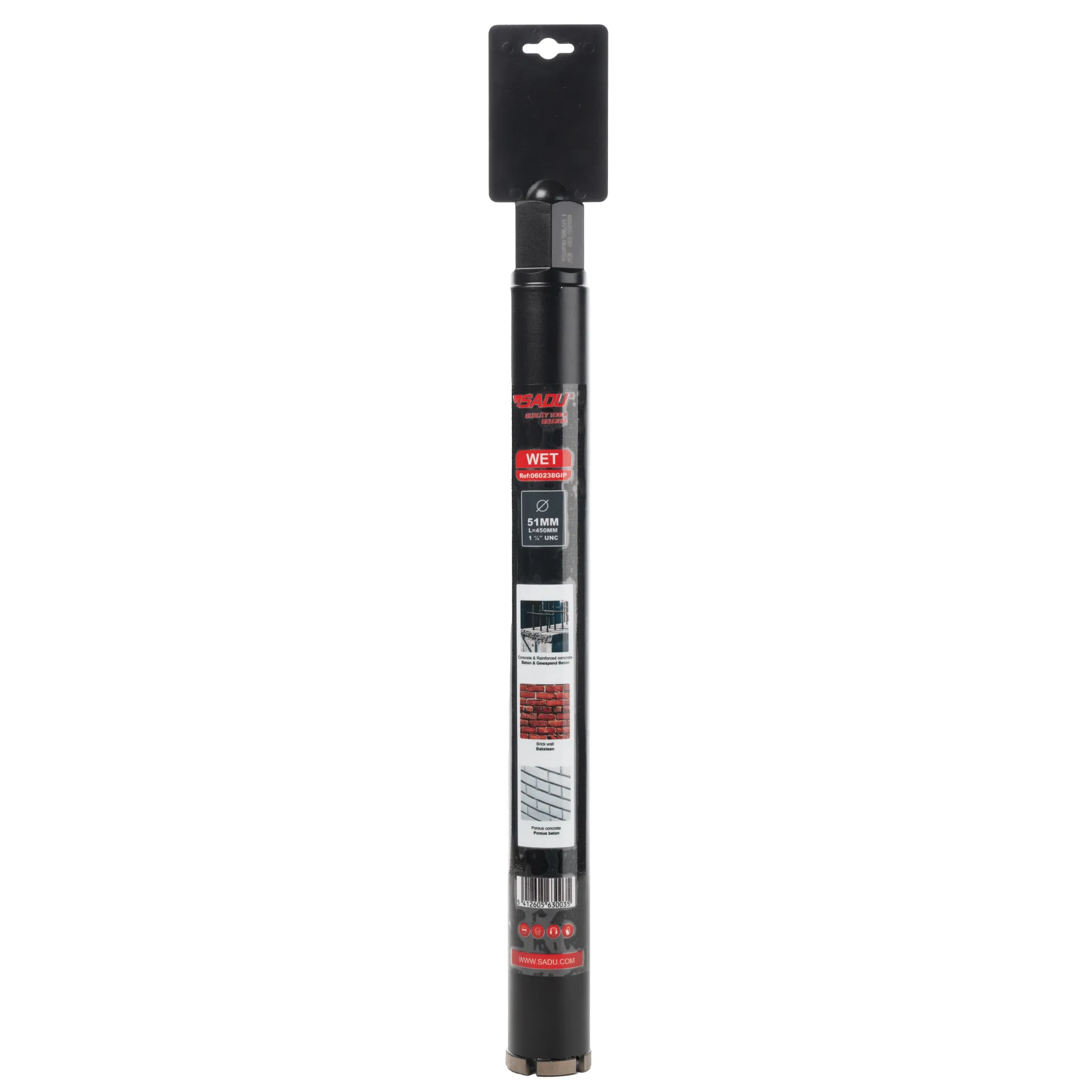 [069355GIP] Diamantboor Prof. SDGIP nat 1 1/4" UNC 57mm l=450mm