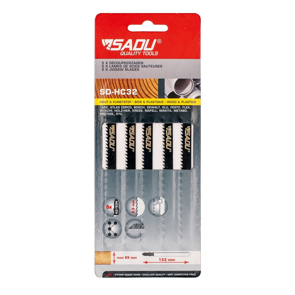 [100010B] Lame de scie sauteuse Sadu SD-HC32 - par 5