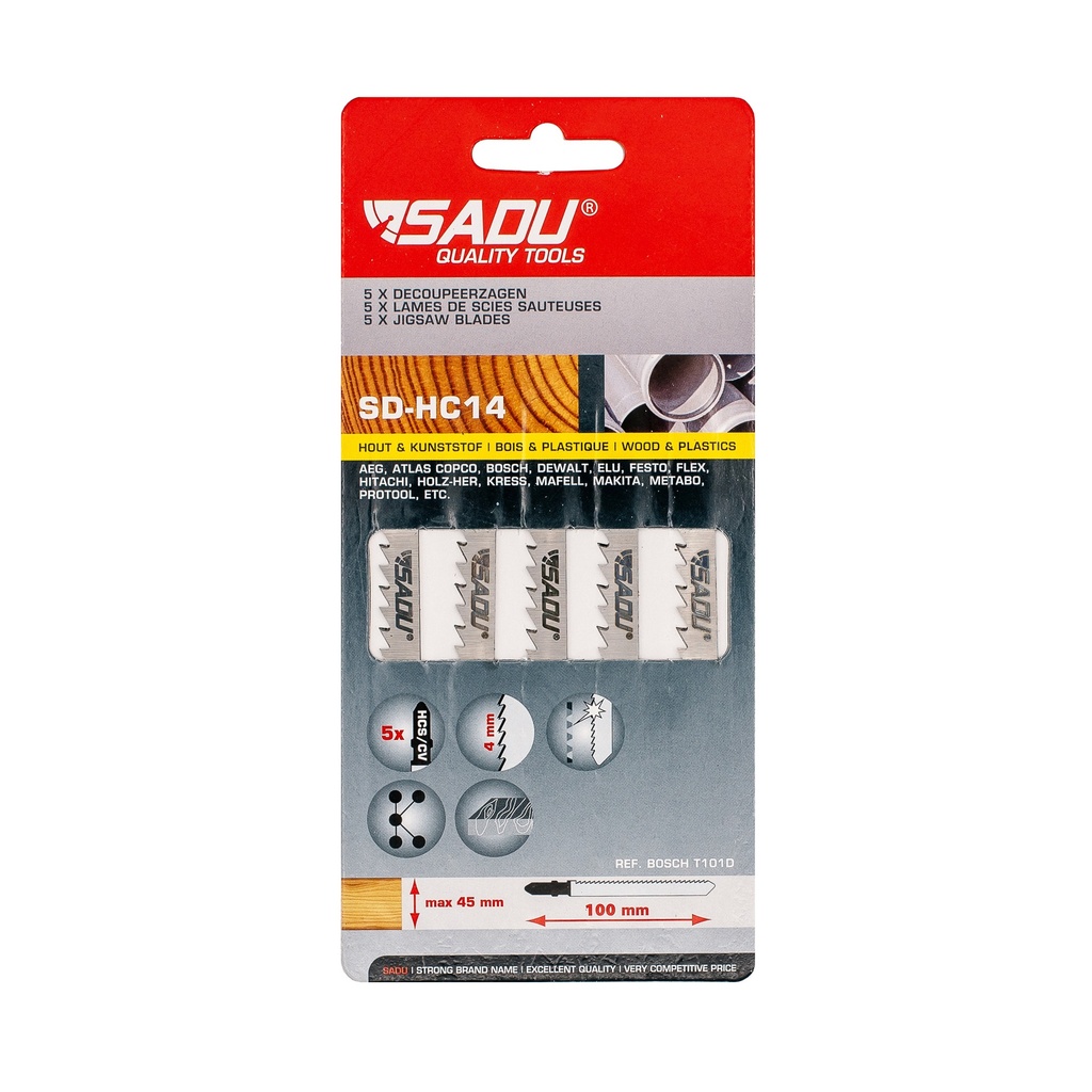 [100014B] Lame de scie sauteuse Sadu SD-HC14 - par 5