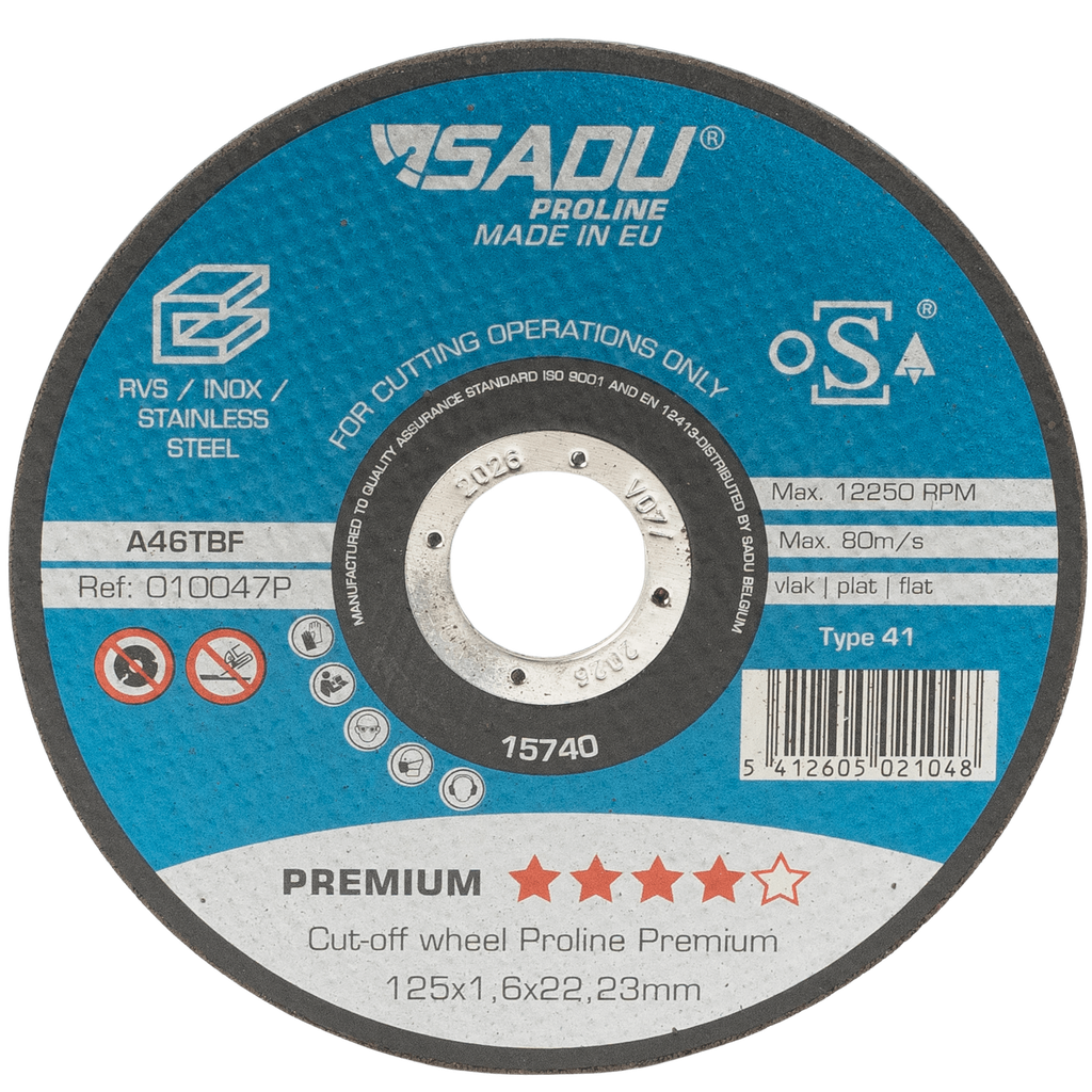 [010047P] Snijschijf Proline Premium 125x1.6x22,23 A46TV RVS vlak