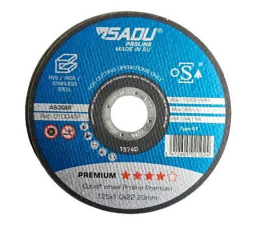 [010049P] Snijschijf Proline Premium 125x1.0x22,23 A60Q RVS vlak