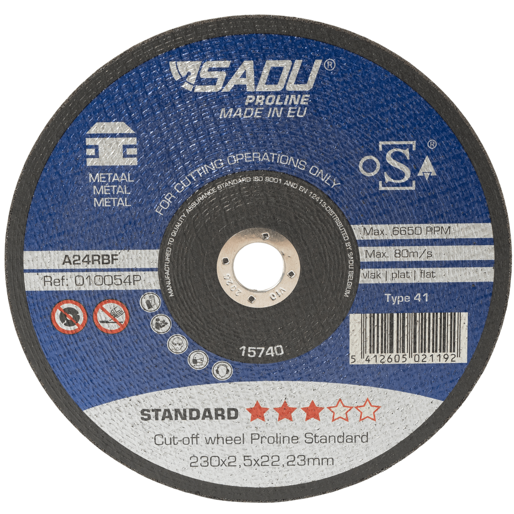 [010054P] Disque à tronç. Proline Standard 230x2,5x22,23 A24R métal plat