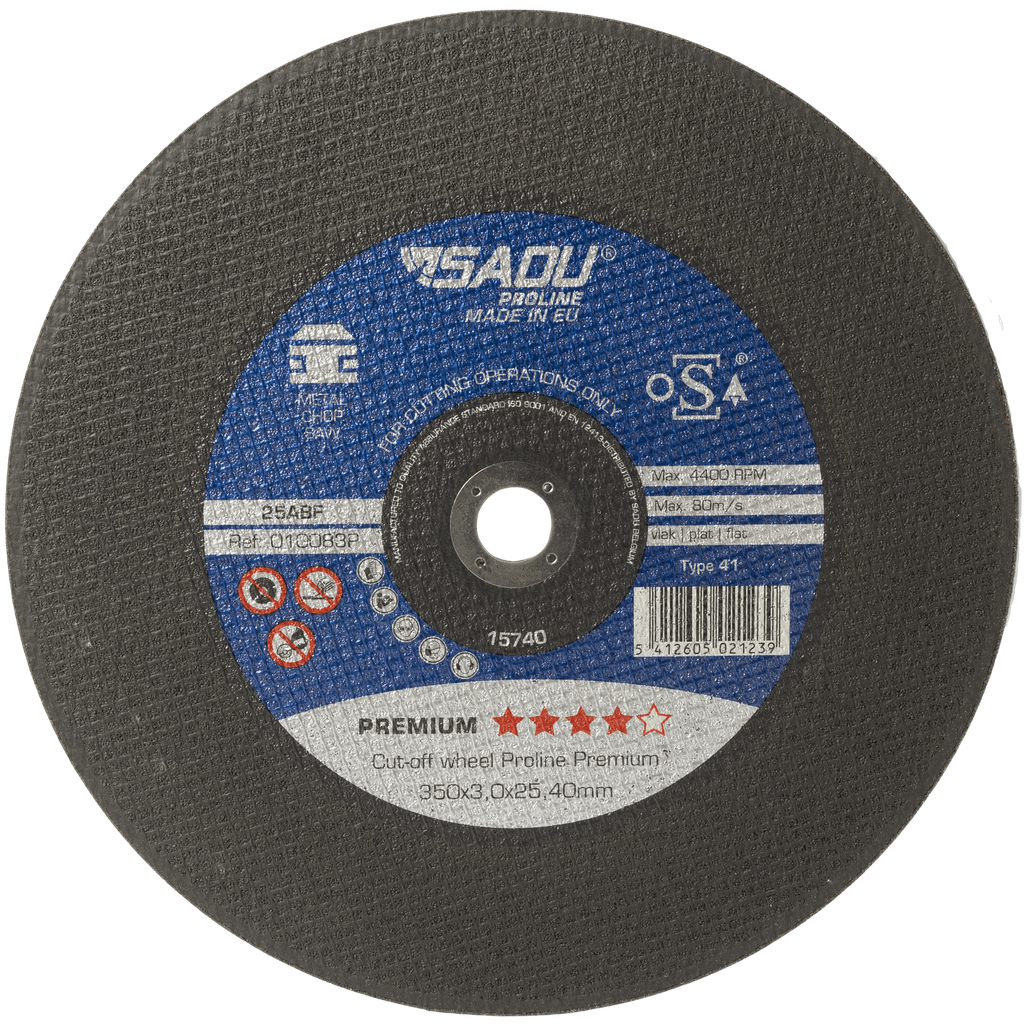 [010083P] Snijschijf Proline Premium 350x3,0x25,4 25A metaal chop saw vlak