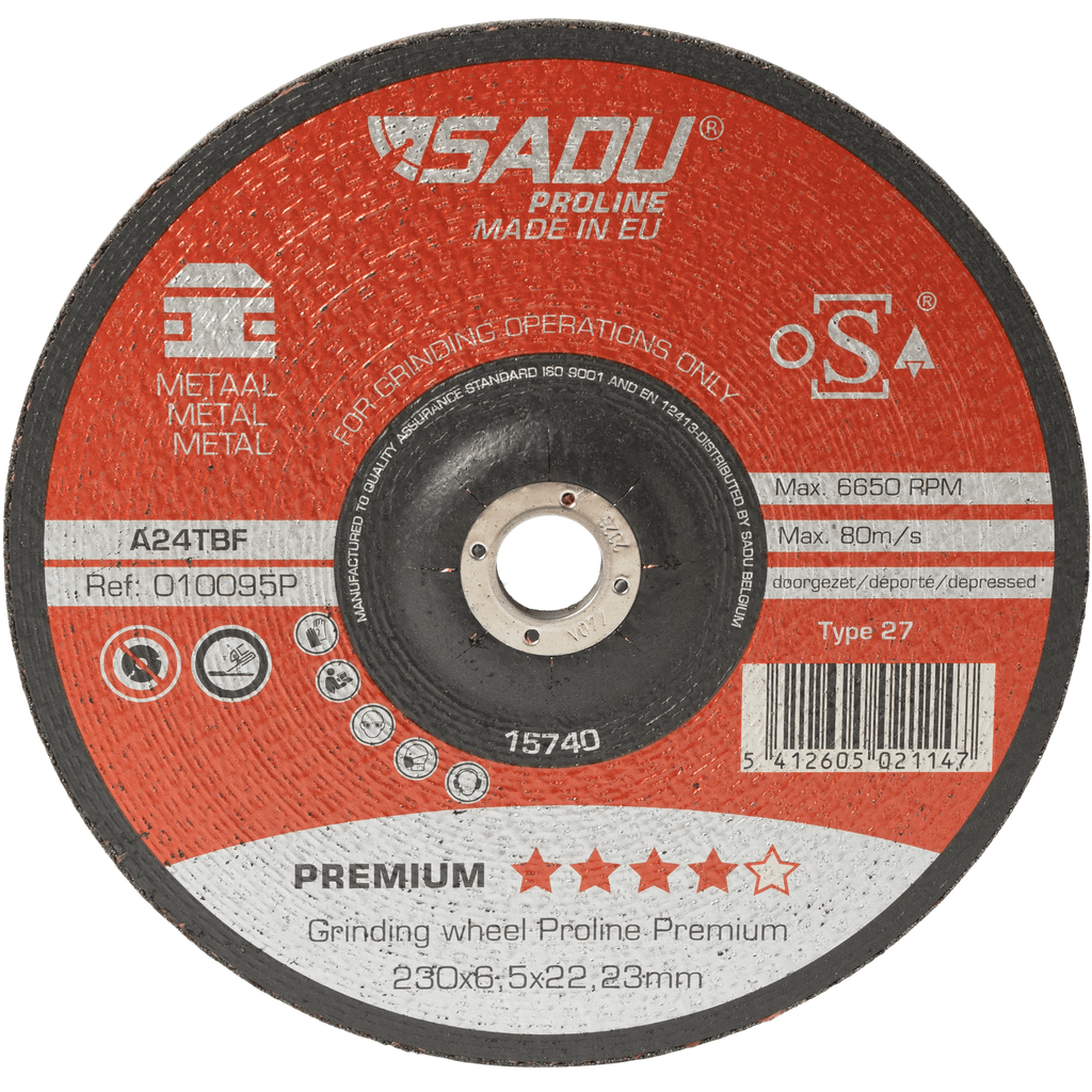 [010095P] Schruppscheibe Proline Premium 230x6,x22,23 A24T Metall bombiert