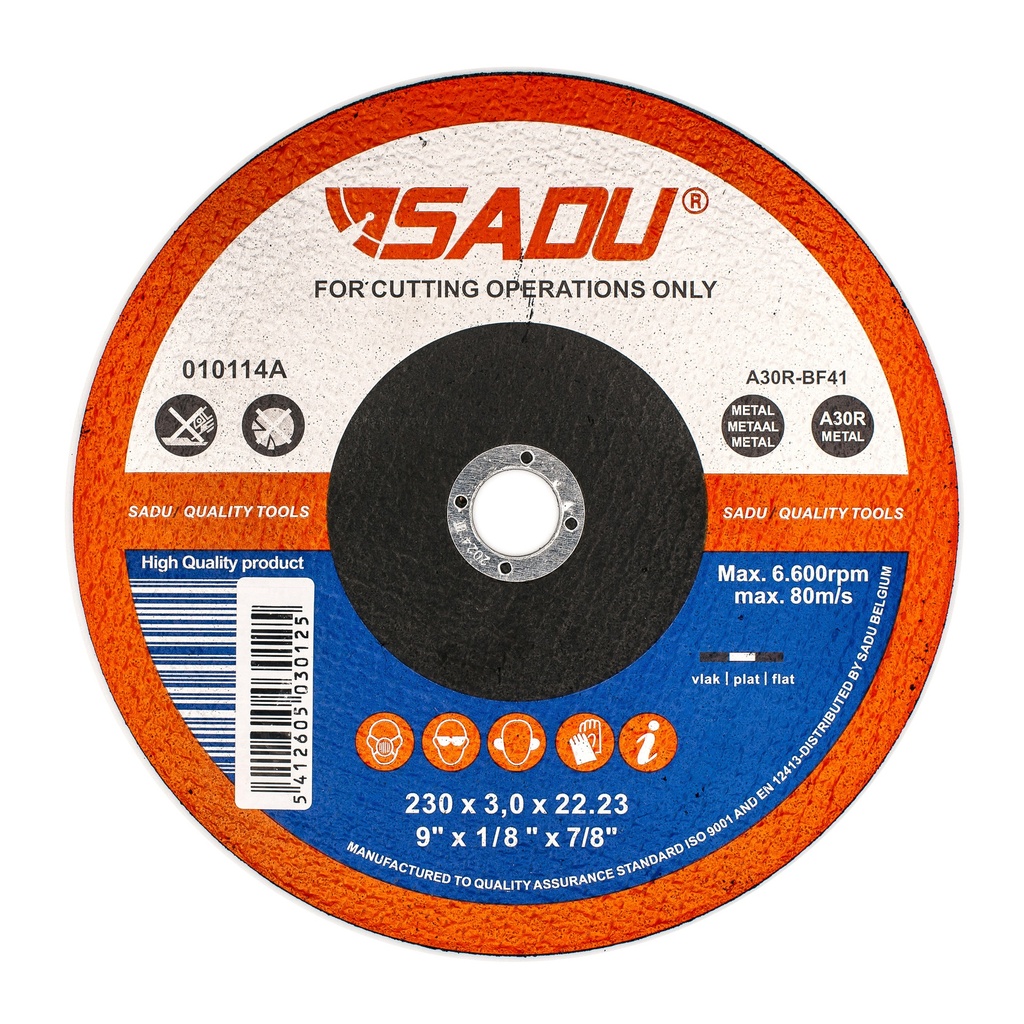 [010114A] Disque à tronç. Sadu 230x3,0x22,23 A30R métal plat