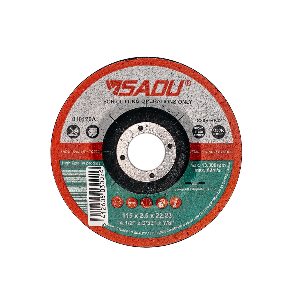 [010120A] Trennscheibe Sadu 115x2.5x22,23 C30R Stein bombiert