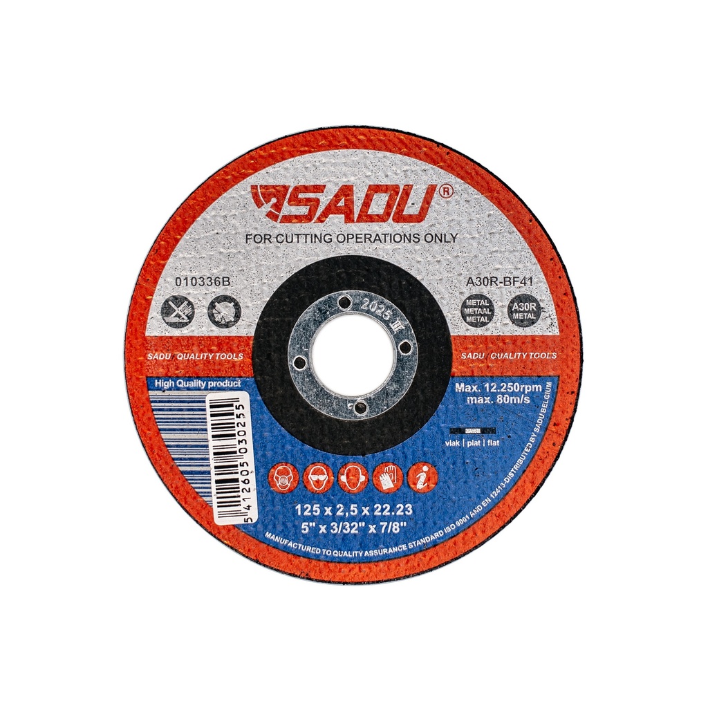 [010336B] Disque à tronç. Sadu 125x2,5x22,23 A30R métal plat