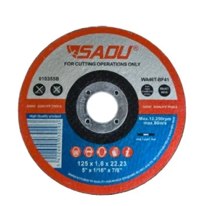 [010355B] Snijschijf Sadu 125x1,6x22,23 A46T INOX vlak