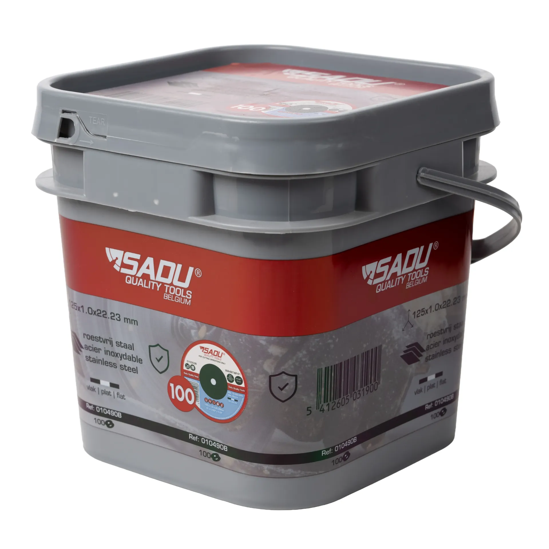 [010490B] Cut-off wheel Sadu 125x1,0x22,23 AZ46 stainl.steel flat - pro 100