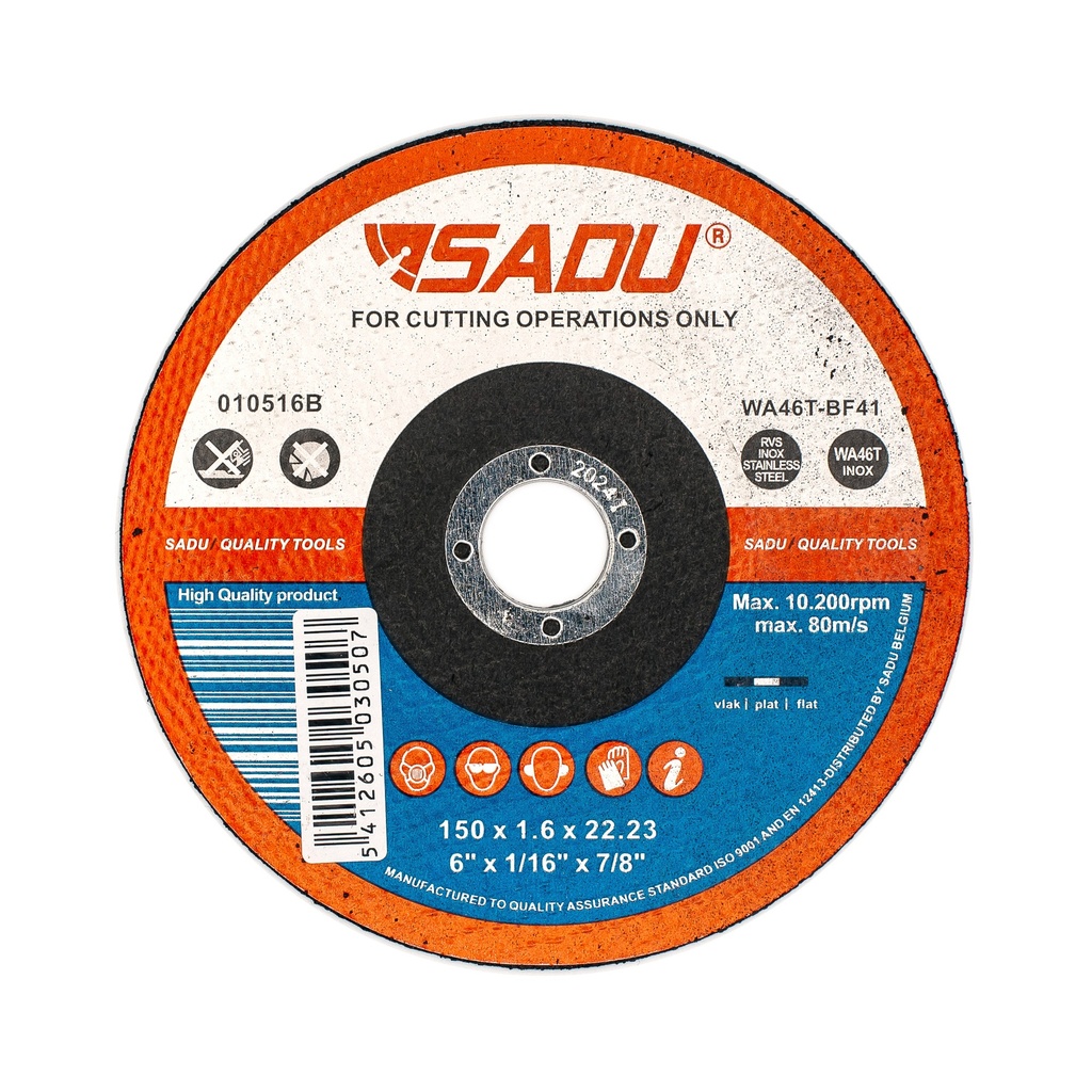 [010516B] Trennscheibe Sadu 150x1,6x22,23 AZ46 RFS flach