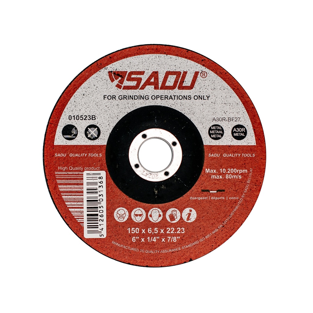 [010523B] Disque à ébarber Sadu 150x6,4x22,23 A30R métal déporté