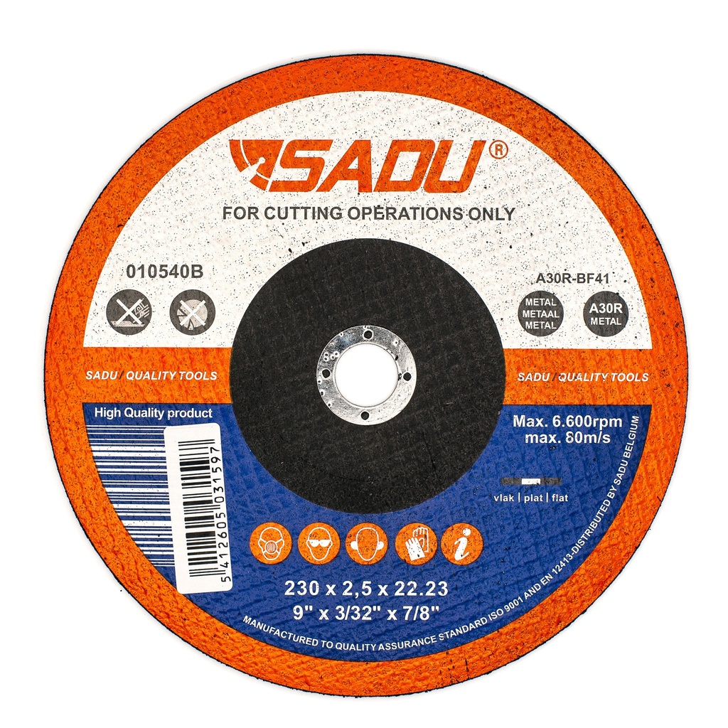 [010540B] Snijschijf Sadu 230x2,5x22,23 A30R metaal vlak