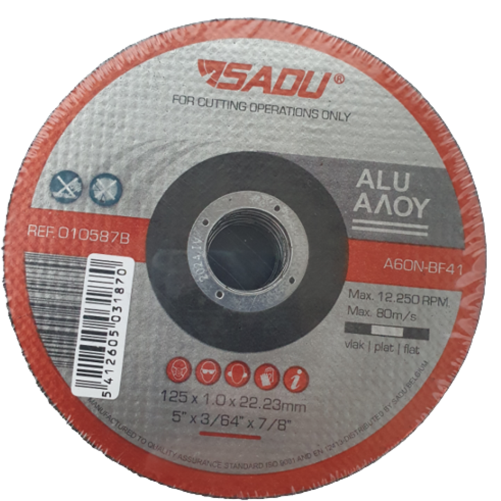 [010587B] Snijschijf Sadu 125x1,0x22,23 A60N alu vlak