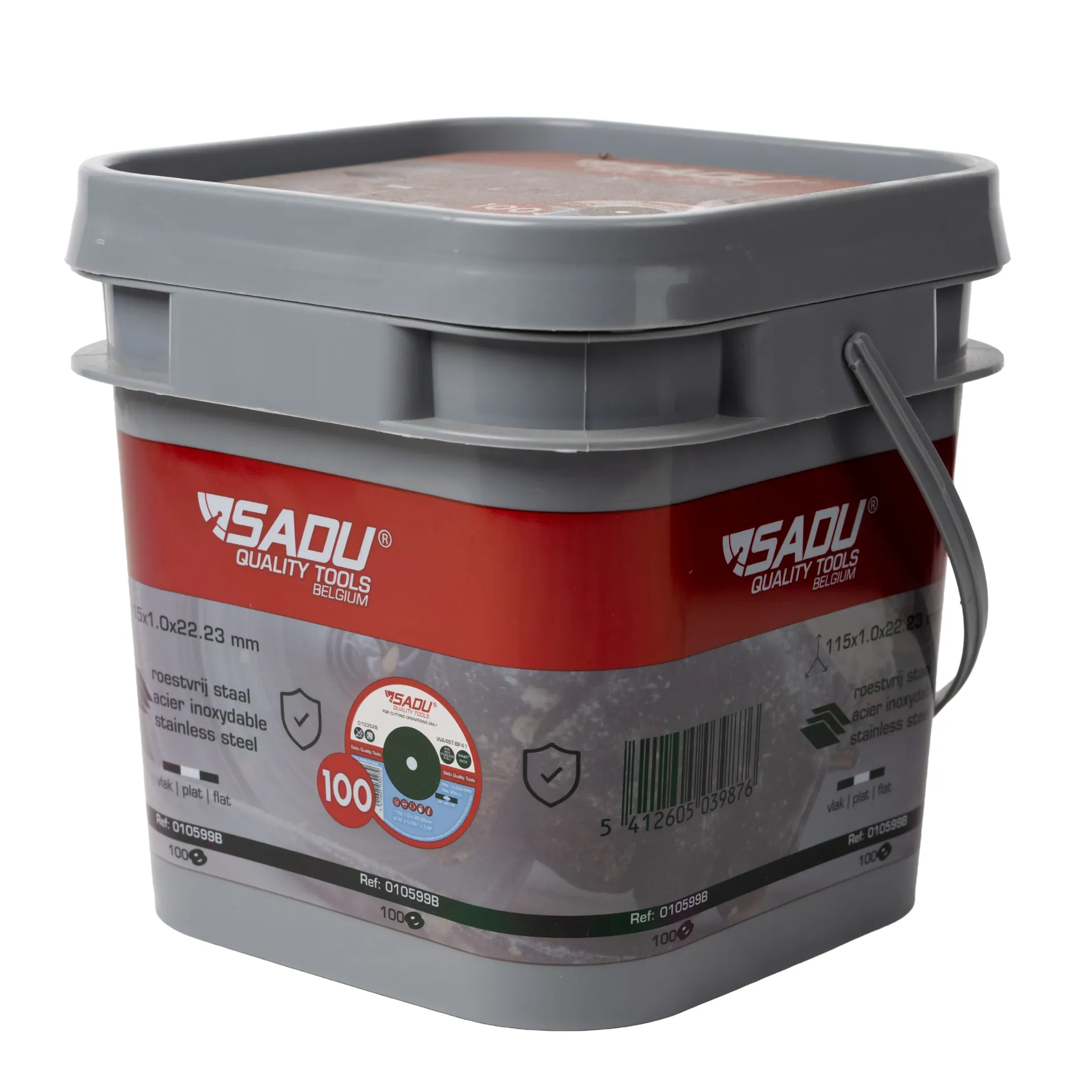 [010599B] Snijschijf Sadu 115x1.0x22.23 AZ46 INOX vlak - per 100