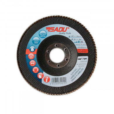 [020178B] Fächerschleifscheibe Sadu SB 2 x 125 GAZ100