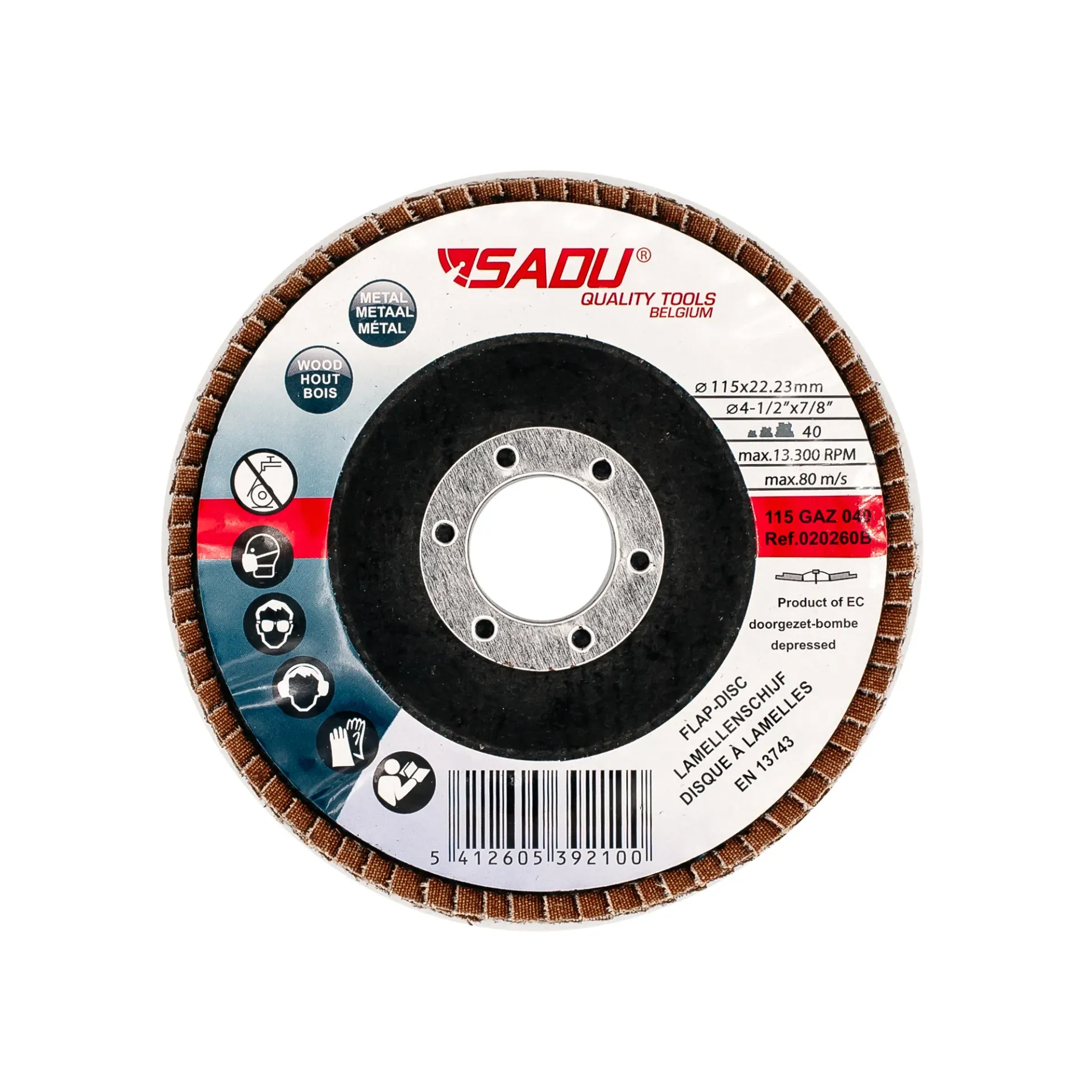 [020261B] Flap disc Sadu/conic 115 GAZ060 Standard