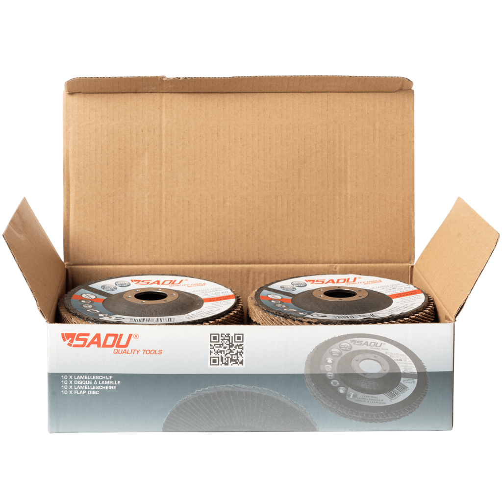 [020338B] Flap disc Sadu/curved 125x22,23 fiber K040 ceramic