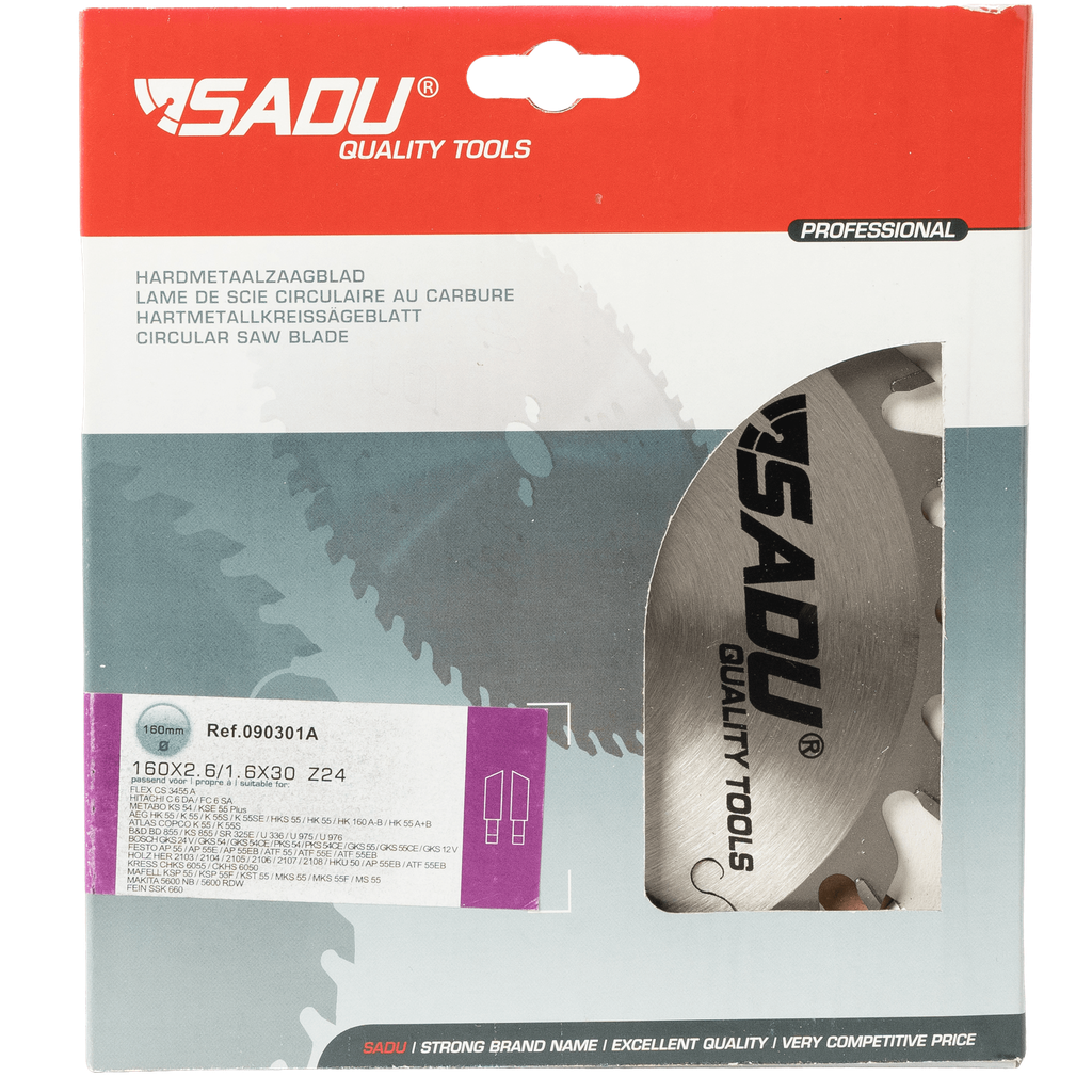 [090301A] Carbide circ. saw-blade 160 30 T=24 ATB