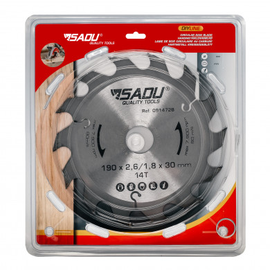 [091472B] Carbide circ. saw-blade DIY 190 30 T=14 ATB