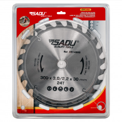 [091488B] Carbide circ. saw-blade DIY 300x3,0/2,2x30 T=24 ATB