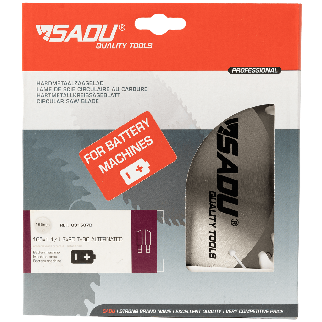 [091587B] HM-zaagblad 165x1,1/1,7x20 T=36 W
