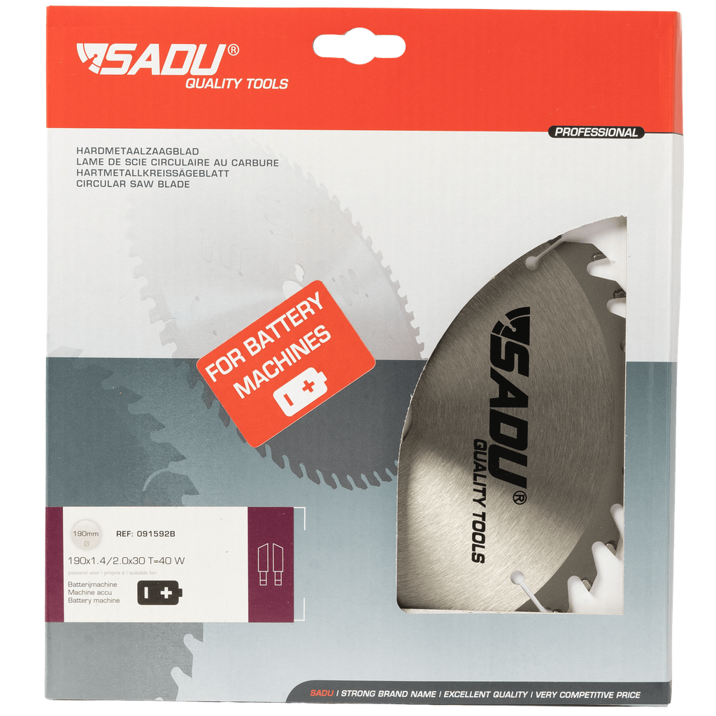 [091592B] HM-Sägeblatt 190x1,4/2,0x30 T=40 W