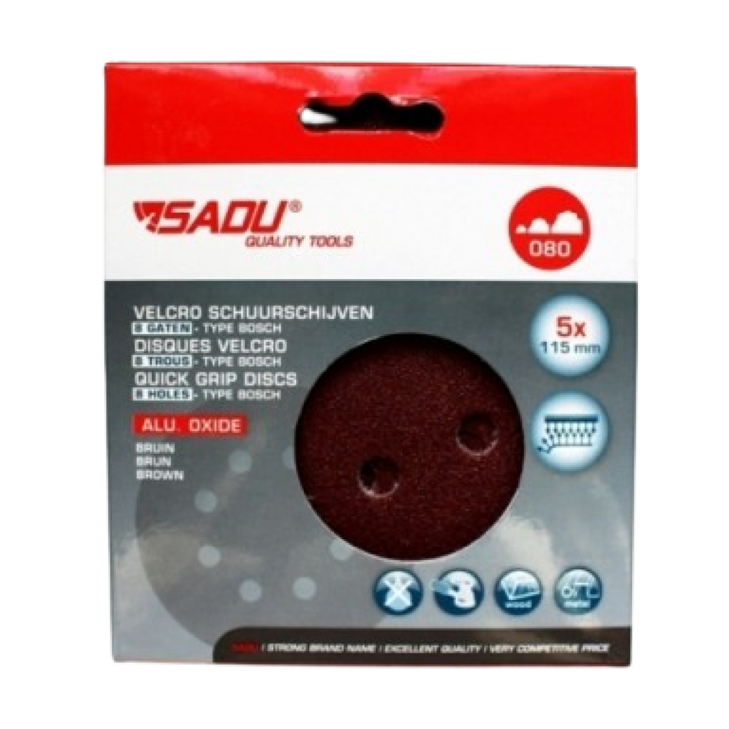 [110429A] Velcroschijf FBR 115mm K180 8 gaten Bosch (SB per 5)