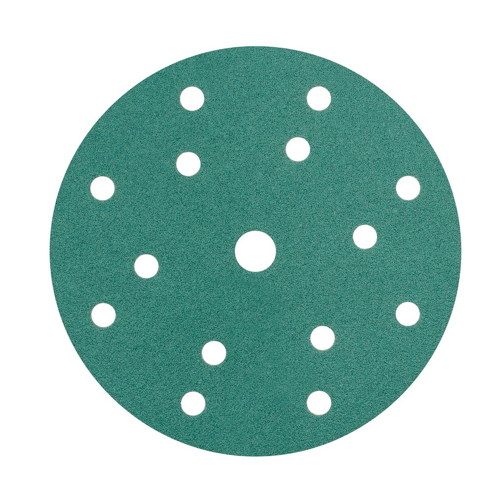 [116116B] Velcroschijf 1953FI Groen Film 150mm K120 15 gaten