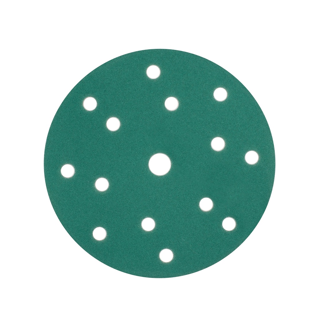 [116118B] Velcroschijf 1953FI Groen Film 150mm K180 15 gaten