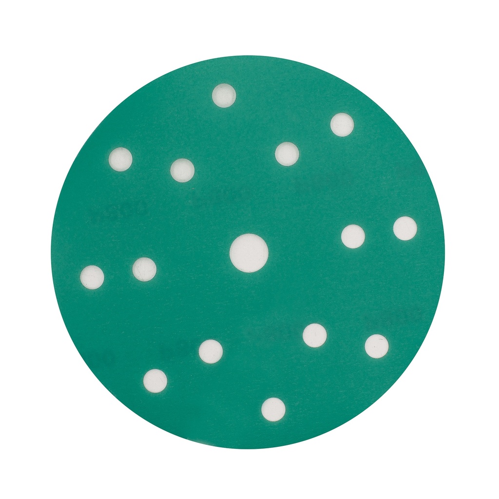 [116122B] Disque velcro 1953Fi Vert Film 150mm G600 15 trous