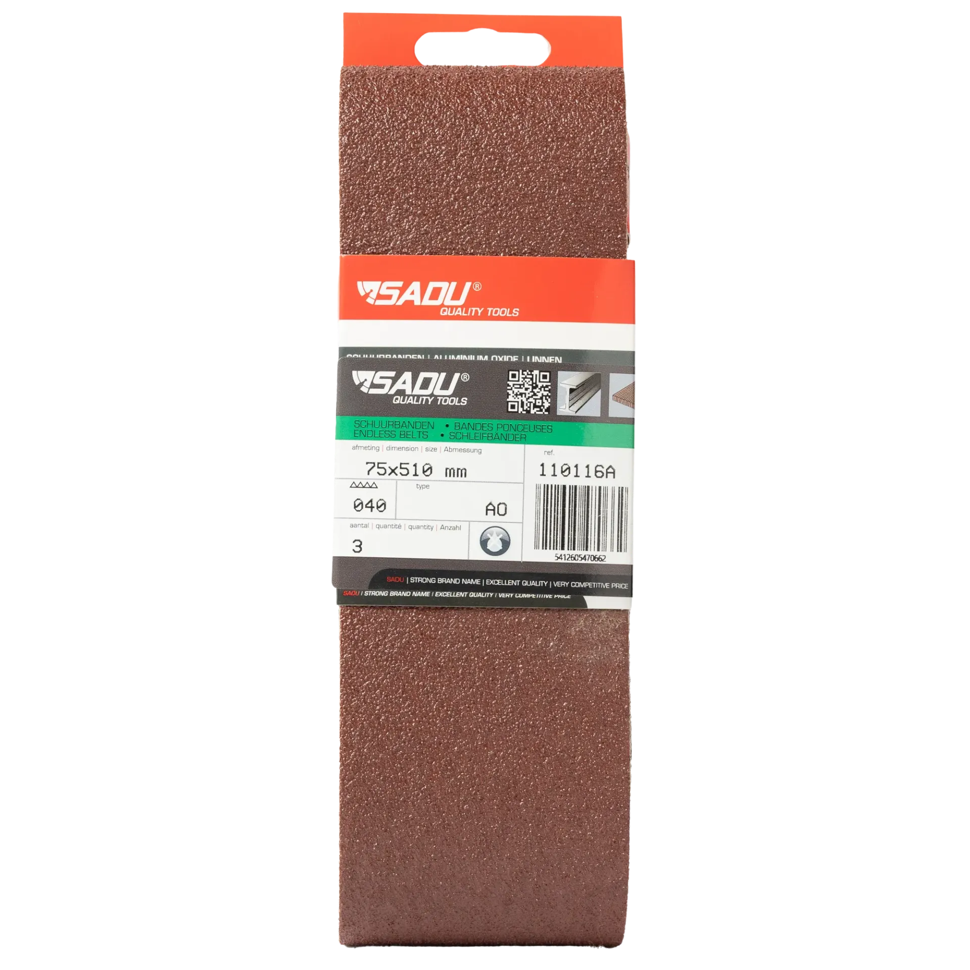 [110118A] Schuurband linnen AO 75x510mm K120 ( SB per 3 )