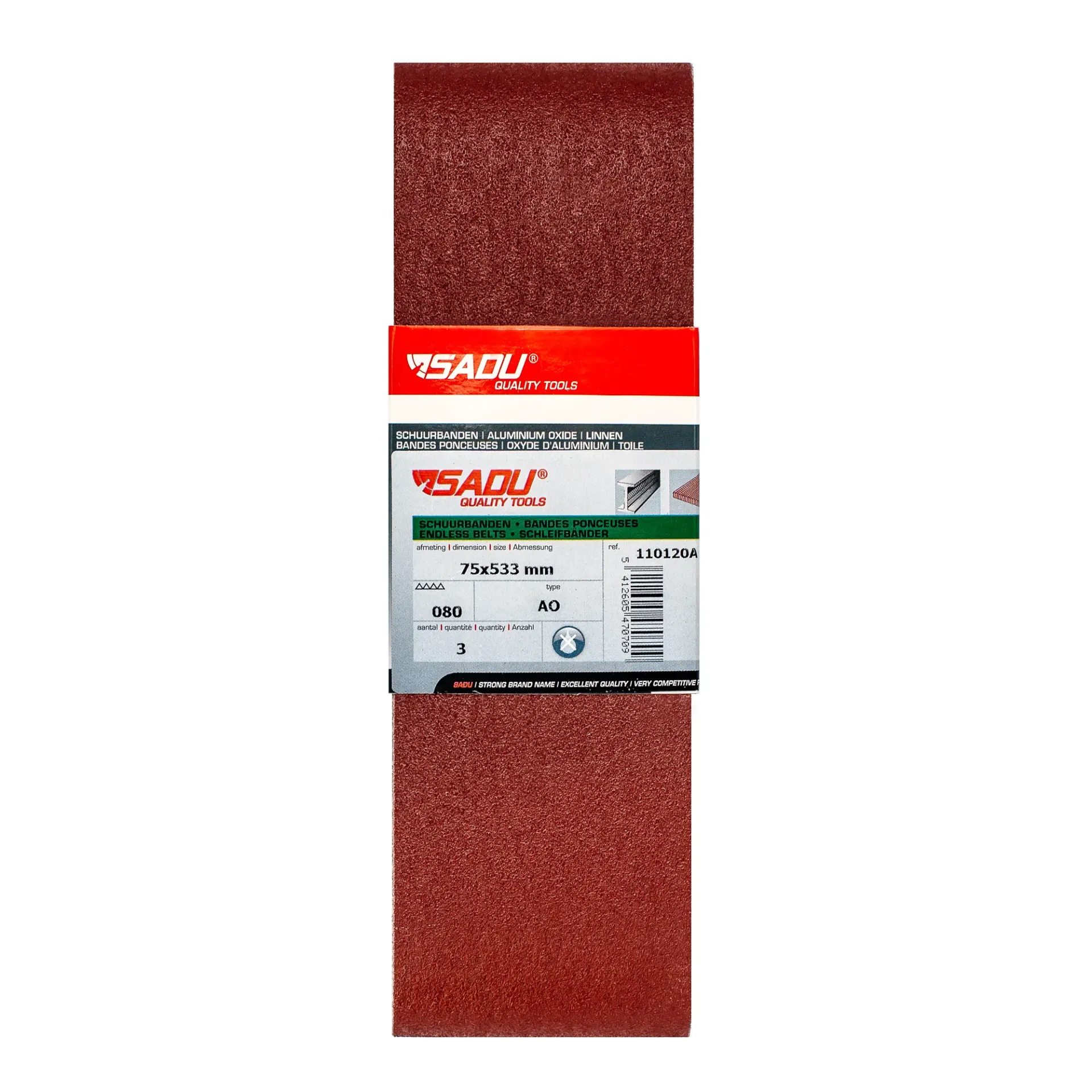 [110119A] Endless belt cloth AO 75x533mm G040 ( SB per 3 )