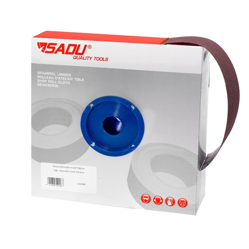 [110207A] Rol TCA 50mmx50m K150 - bruin linnen