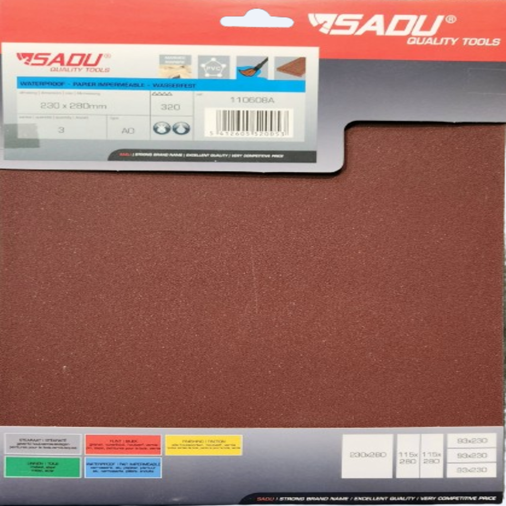 [110608A] sheets AWB 230x280mm G320 - waterproof AO (SB pro 3)