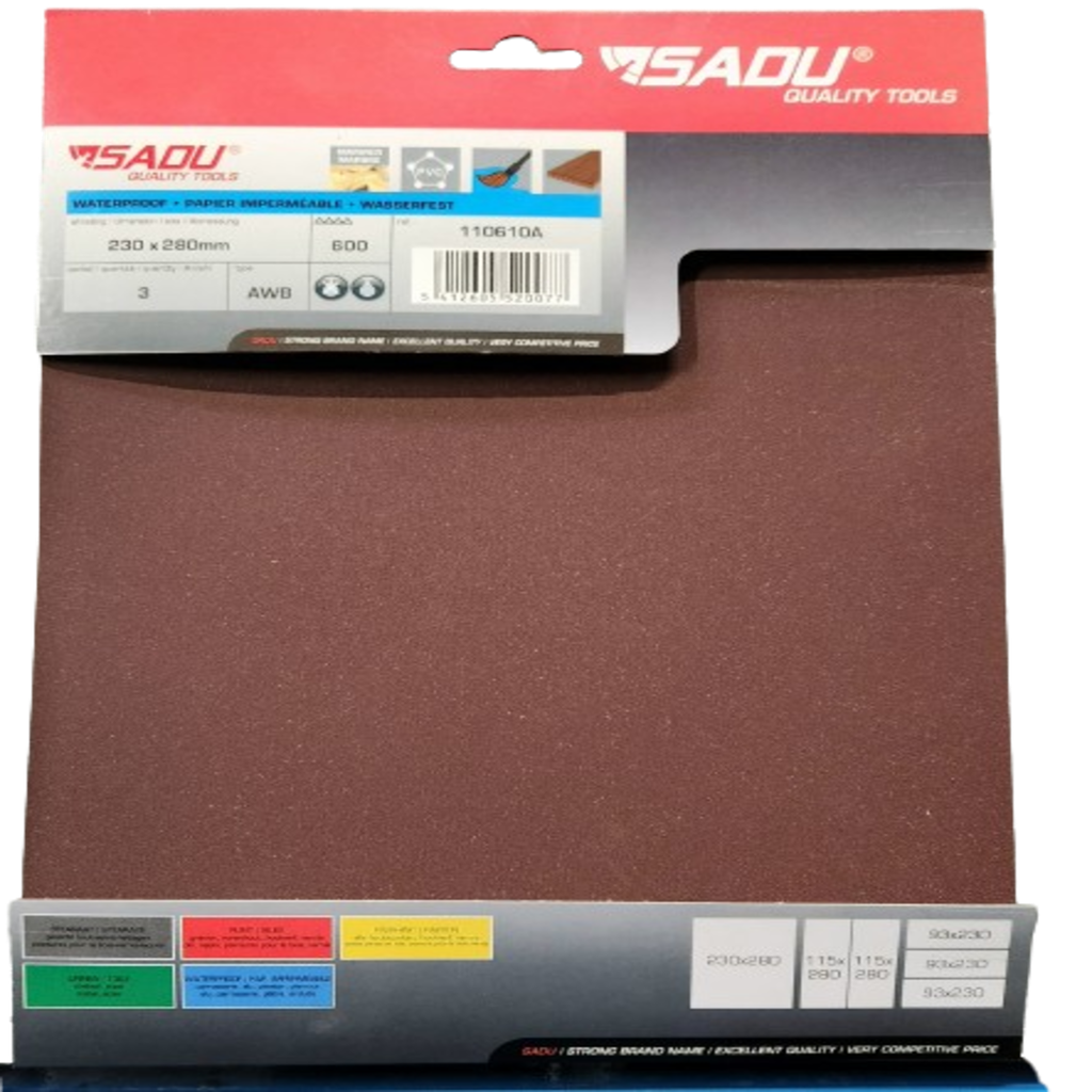 [110610A] sheets AWB 230x280mm G600 - waterproof AO (SB pro 3)