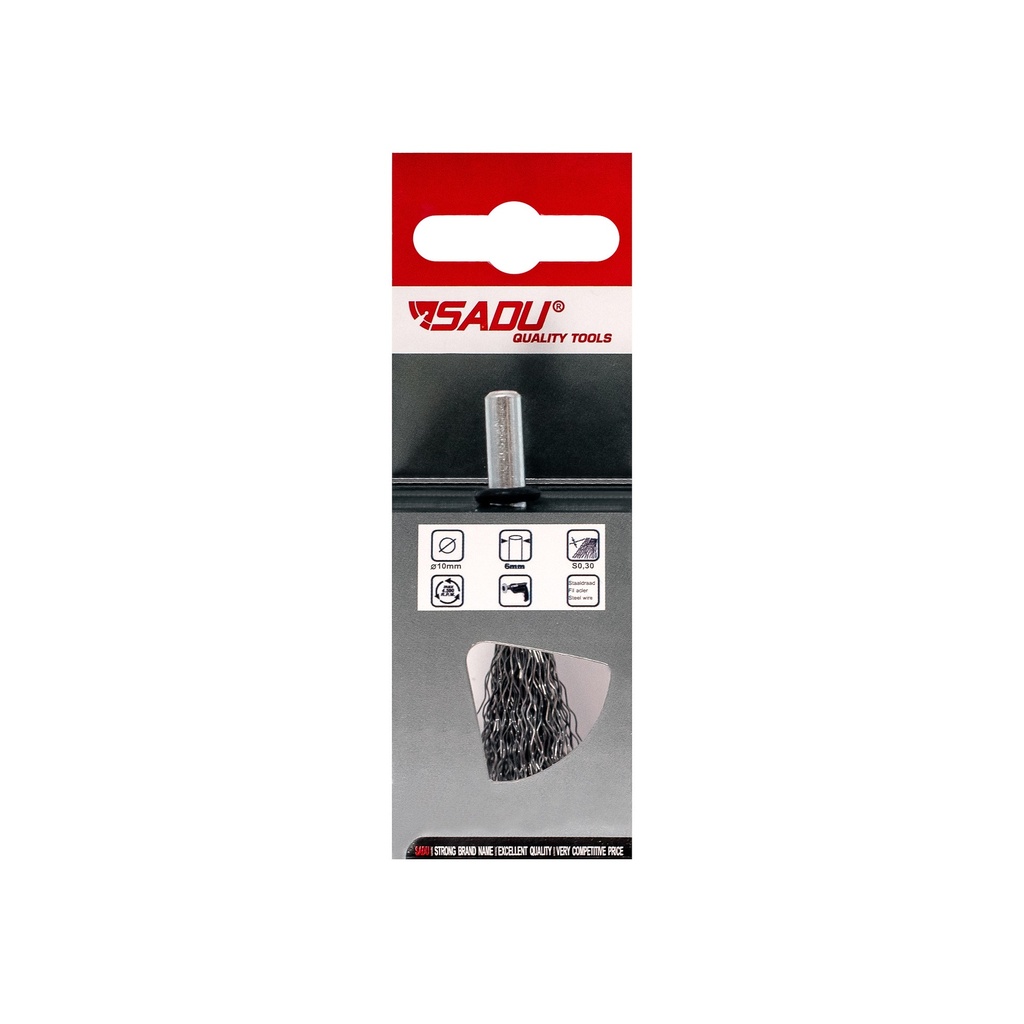 [080118S] Stift-Penseelborstel/kaart 10x6mm grof / Sadu