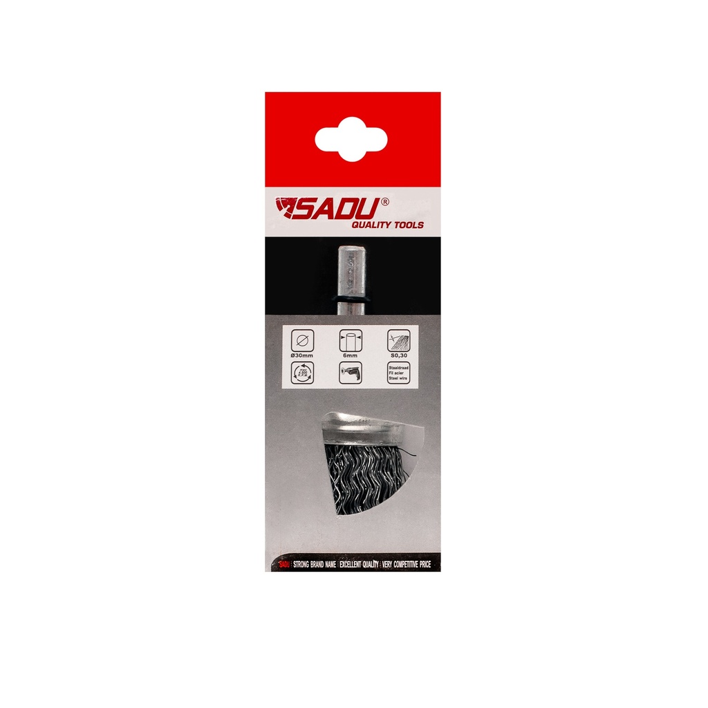[080121S] Stift-Penseelborstel/kaart 30x6mm grof / Sadu