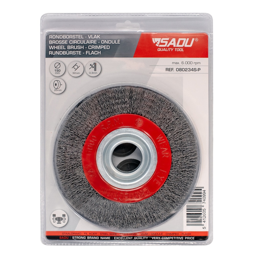 [080234SP] Brosse circulaire 150x25x29mm a=32 / Sadu