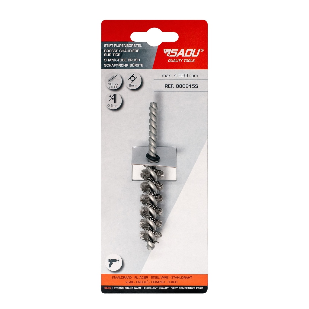 [080915S] Stift-Pijpenborstel/kaart 16x55x100mm / Sadu
