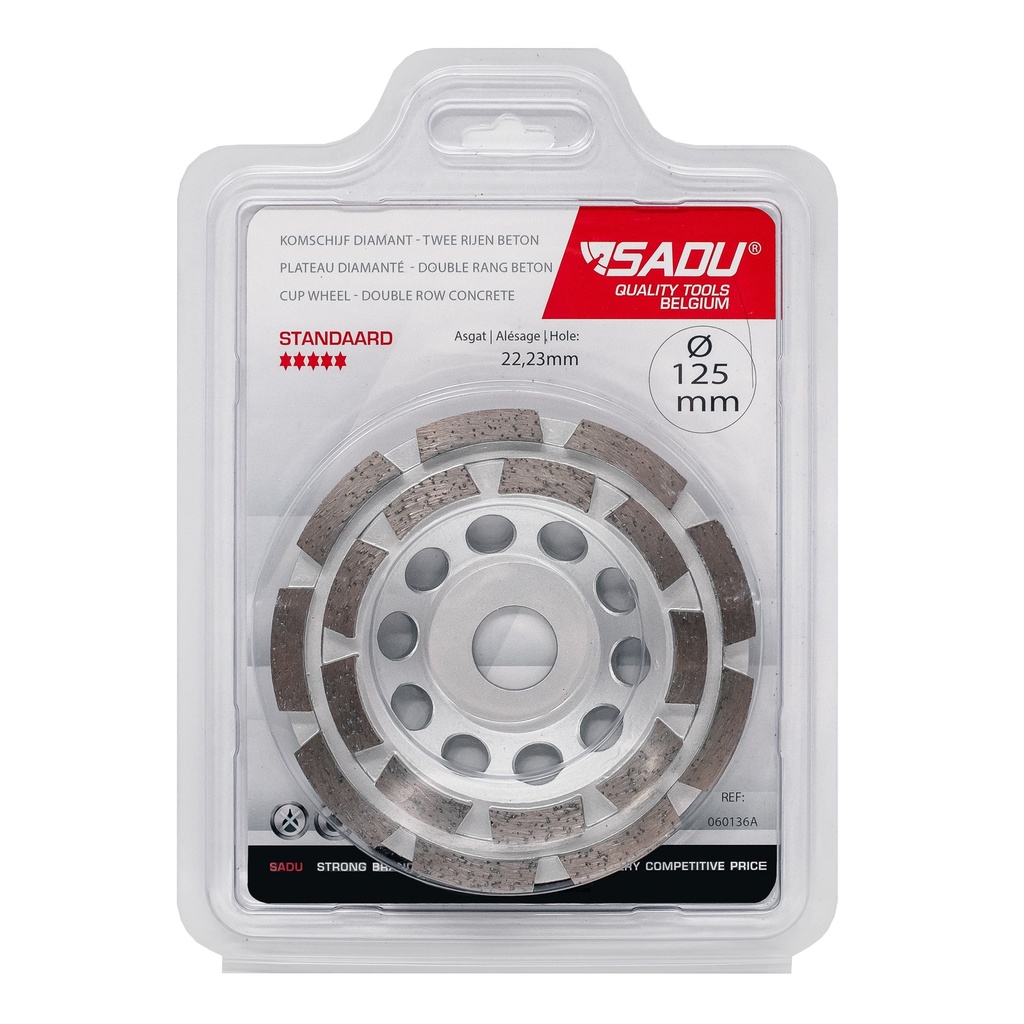 [060136A] Grinding cup wheel Standard 125x22,23mm double row (concrete)
