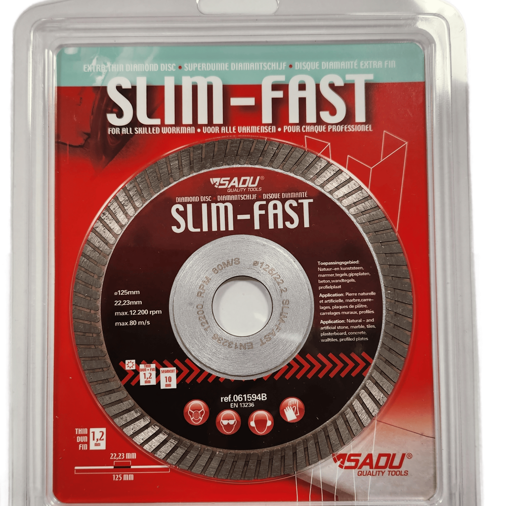 [061594B] Disque diamanté Premium 125x22,23x1,2x10mm Slim Fast