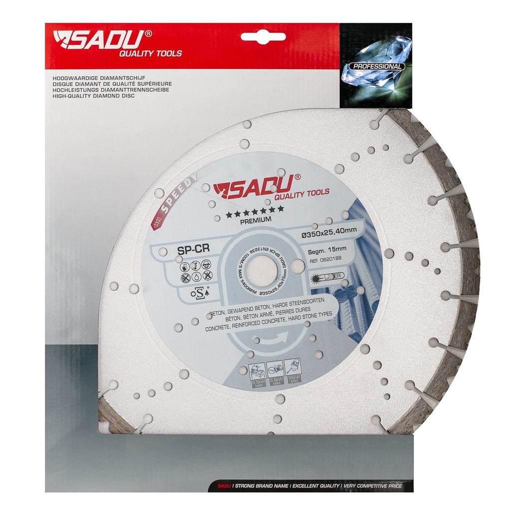 [062018B] Diamond disc Premium 350x25,40x15mm SP-CR