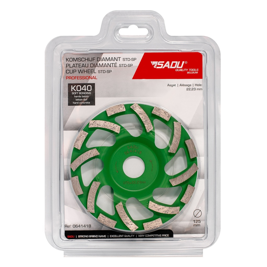 [064141B] Plateau diamanté Professional béton dur 125x22,23mm G040 Vert