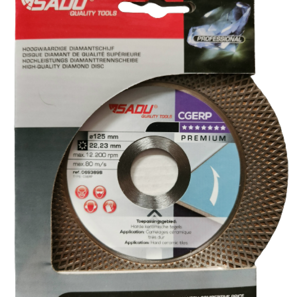 [069389B] Disque diamanté Premium 125x22,23x12mm CGERP