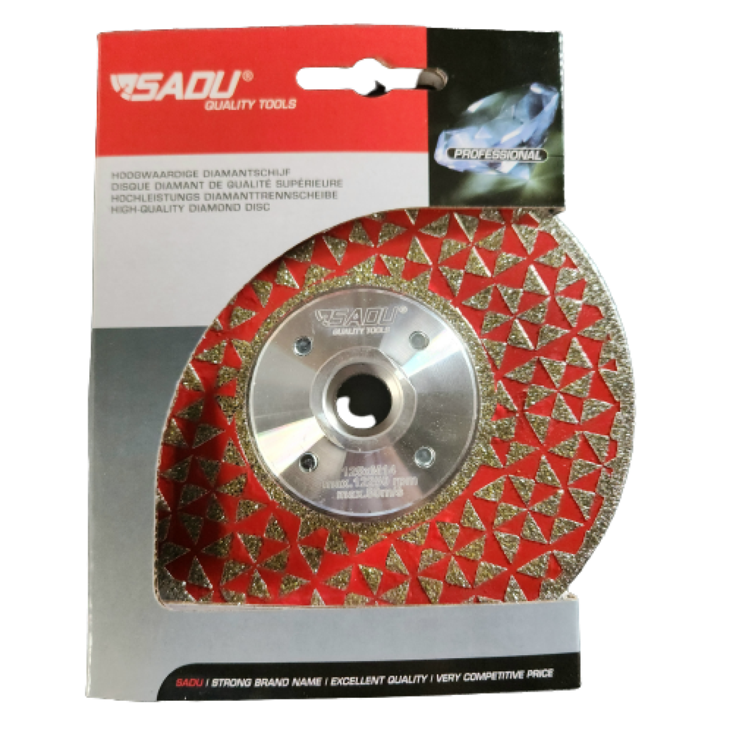 [069395B] Disque diamant 125x22.23mm avec flasque M14 - Calcaire