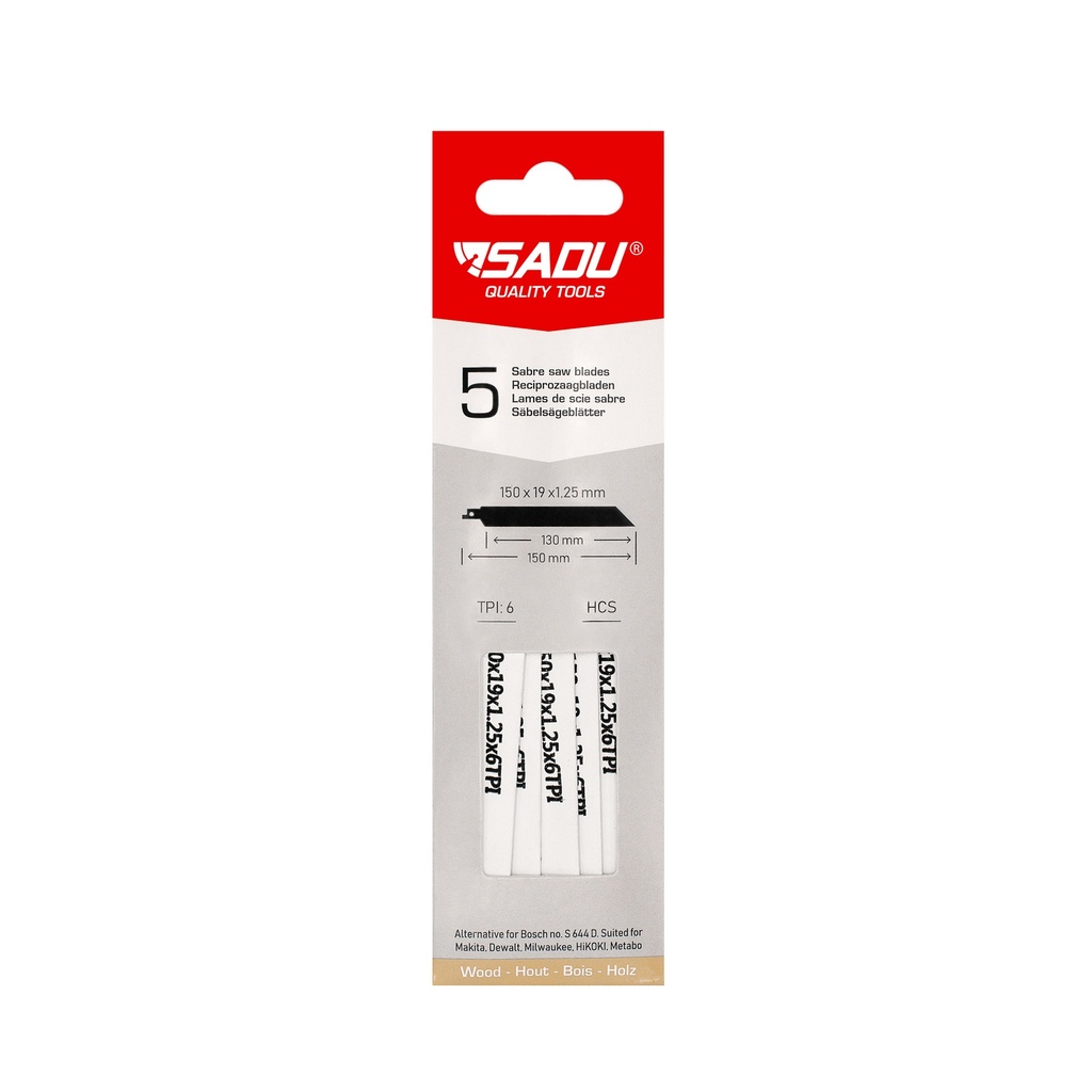 [100092S] Recipro Sadu S644D 3021/150-150x19x1,25x6 TPI - per 5
